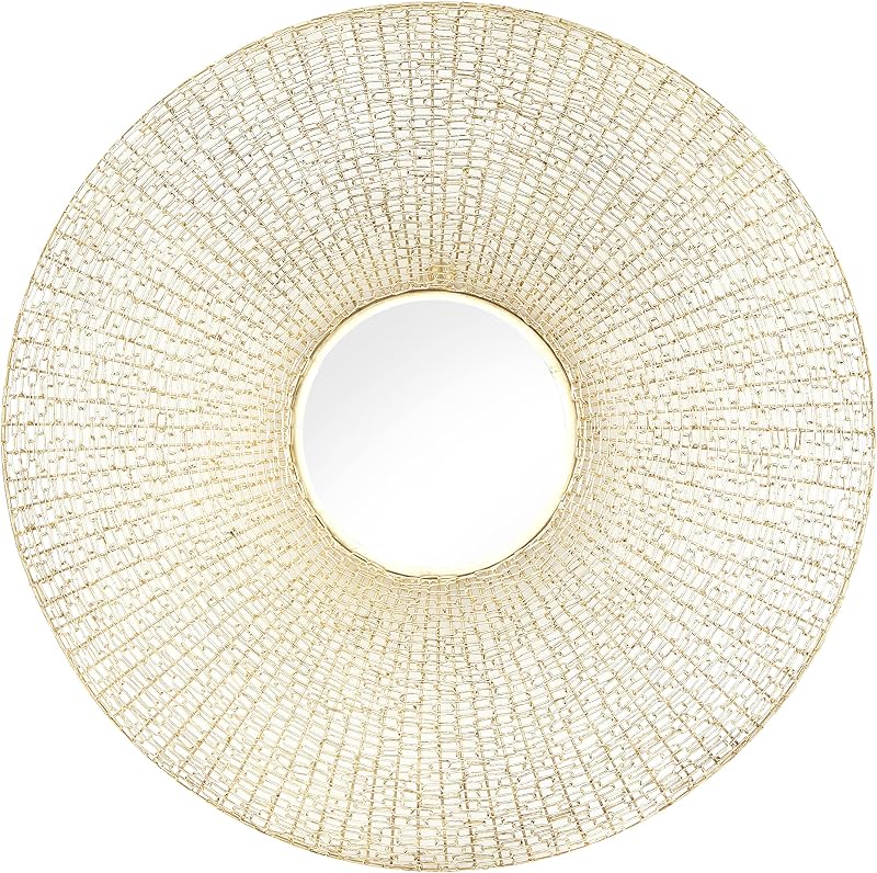 Deco 79 Metal Starburst Wall Mirror, 36" x 3" x 36", Gold