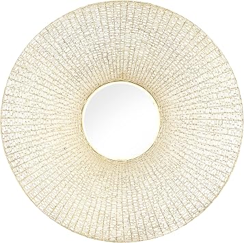 Deco 79 Metal Starburst Wall Mirror, 36" x 3" x 36", Gold