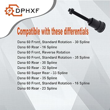 Inner Axle Side Seal Installation Tool Compatible with Dana 30/44/60 Axles Front Differentials.