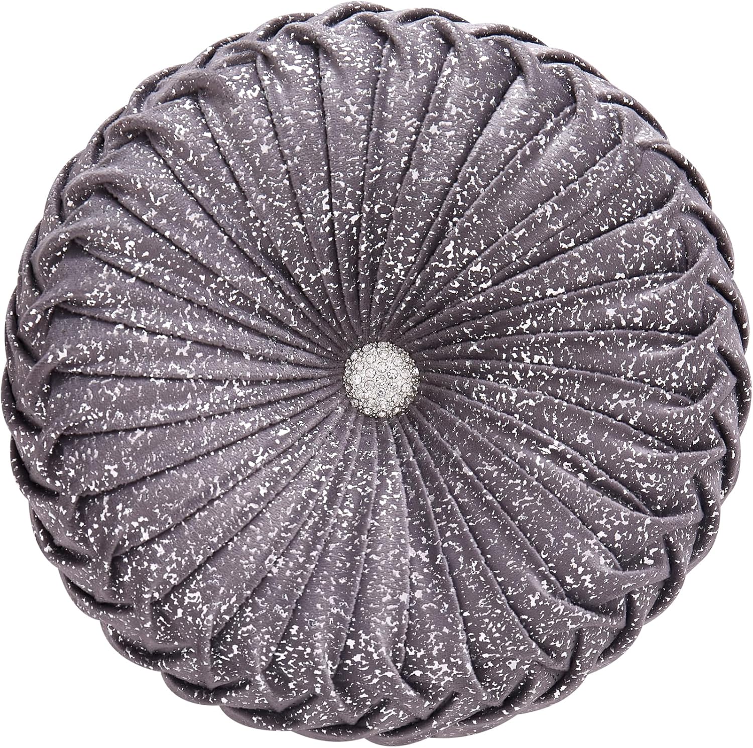 EUCIOR Gold Throw Pillows,Circular Pillow,Pumpkin Pleated Handmade Throw Pillows,Gold Pillows,Smooth Metallic Leather Decorative Pillows for Home Decor Bedroom Living Room Couch Bed Sofa