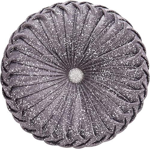 Miniatura 16 de EUCIOR Almohadas Decorativas Doradas, Almohada Circular, Almohadas Decorativas Plisadas de Calabaza Hechas a Mano, Almohadas Doradas, Almohadas