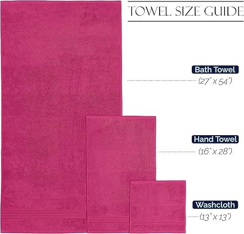 Miniatura 3 de Elegant Comfort Juego de 6 toallas de algodón de alta calidad, incluye 2 toallas faciales, 2 toallas de mano y 2 toallas de baño, 100% algodón