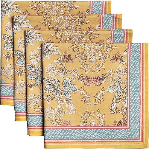 Miniatura 34 de Maison d' Hermine Juego de 4 servilletas de tela 100% algodón reutilizables para uso diario, servilletas cuadradas lavables para cenas, fiestas