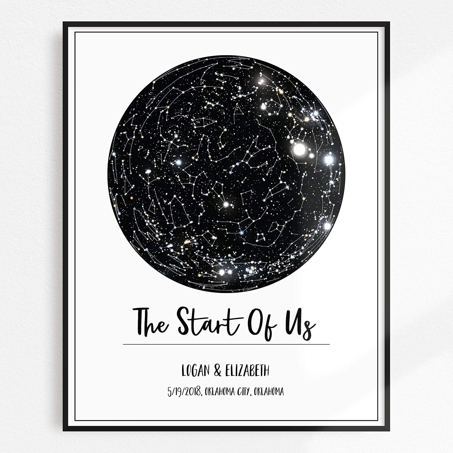Star Map On This Day Buy West Clay Company Personalized Star Constellation Map | With Frame  Option | Star Chart For Home | Gifts For Women, Men, Valentine's Day |  Night Sky Custom Poster Online In Indonesia. B07Ktcf2M8