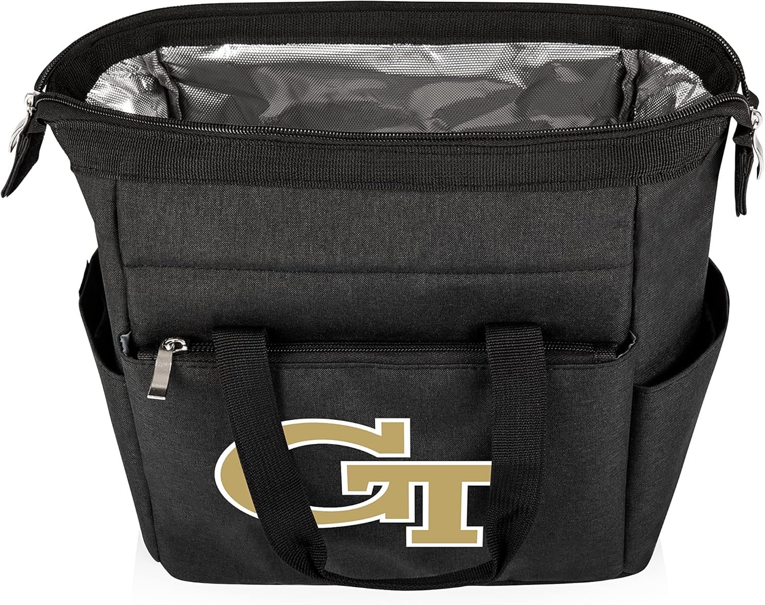 PICNIC TIME NCAA Georgia Tech Yellow Jackets On The Go Lunch Bag Cooler, Soft Cooler Lunch Box, Insulated Lunch Bag, (Black Camo)