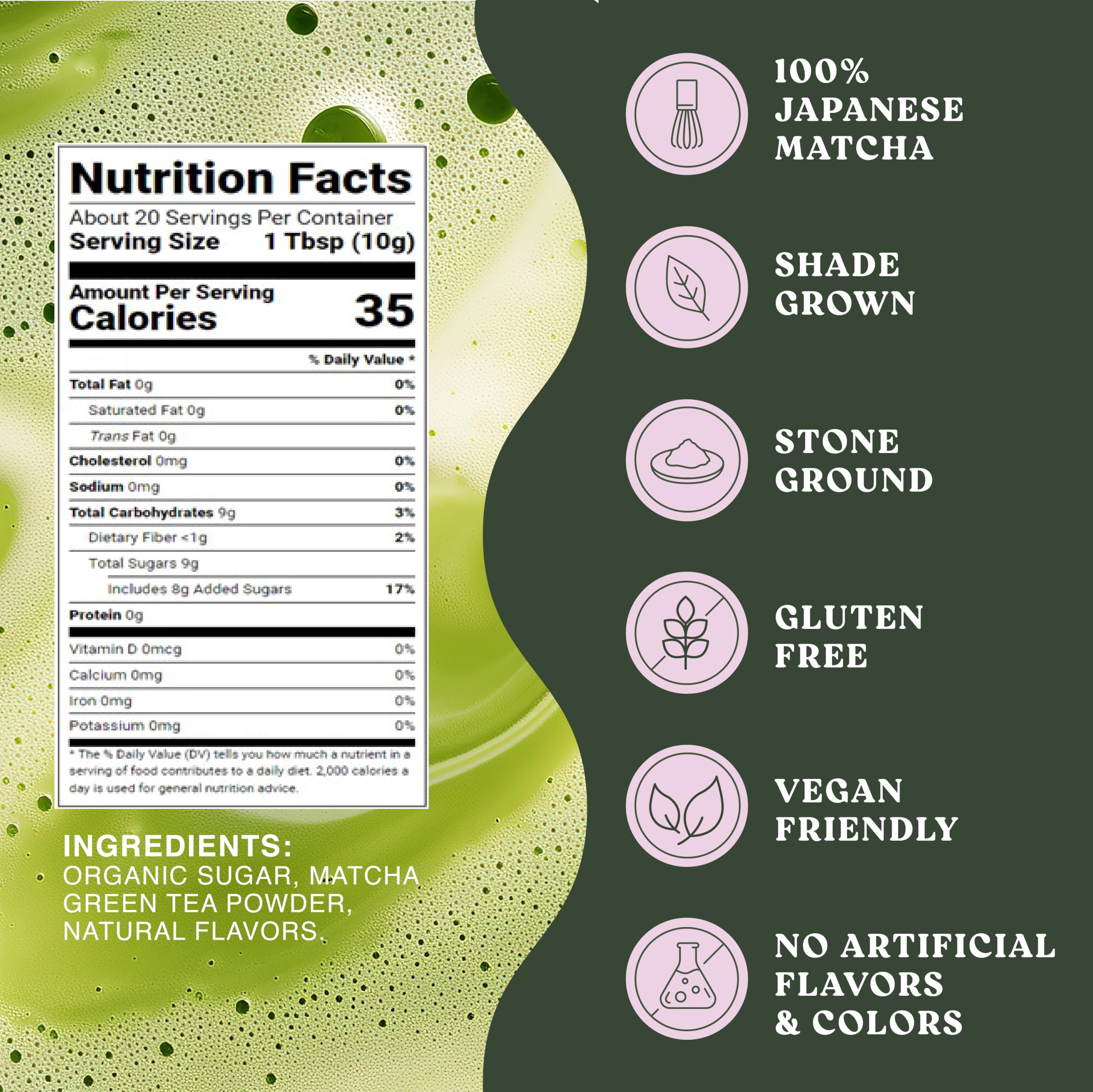 The Harmony Matcha Lavender 10 Sticks Premium Japanese Matcha Powder Rich in Antioxidants L-Theanine Sweetened with Organic Sugar — view 2