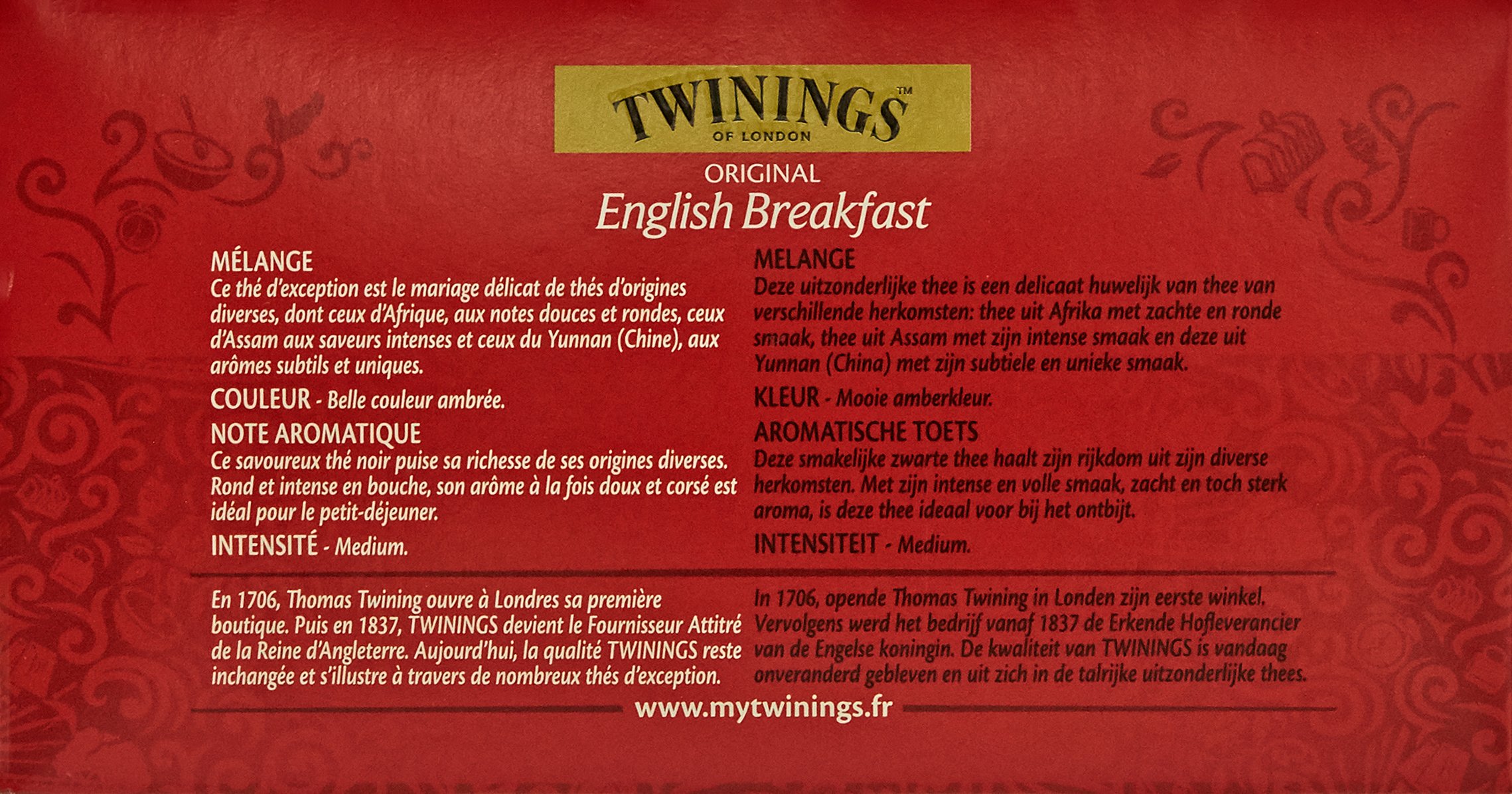 Twinings Thé Original English Breakfast 40 g - Lot de 6