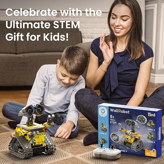 Sillbird Robot Building Kit with Remote Control STEM Gift for Boys Age 8-14