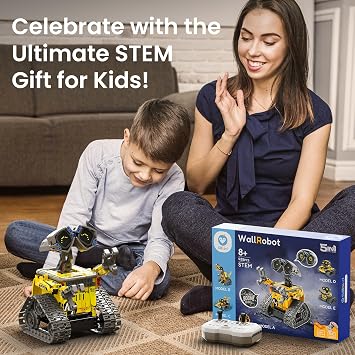 Sillbird Robot Building Kit with Remote Control STEM Gift for Boys Age 8-14