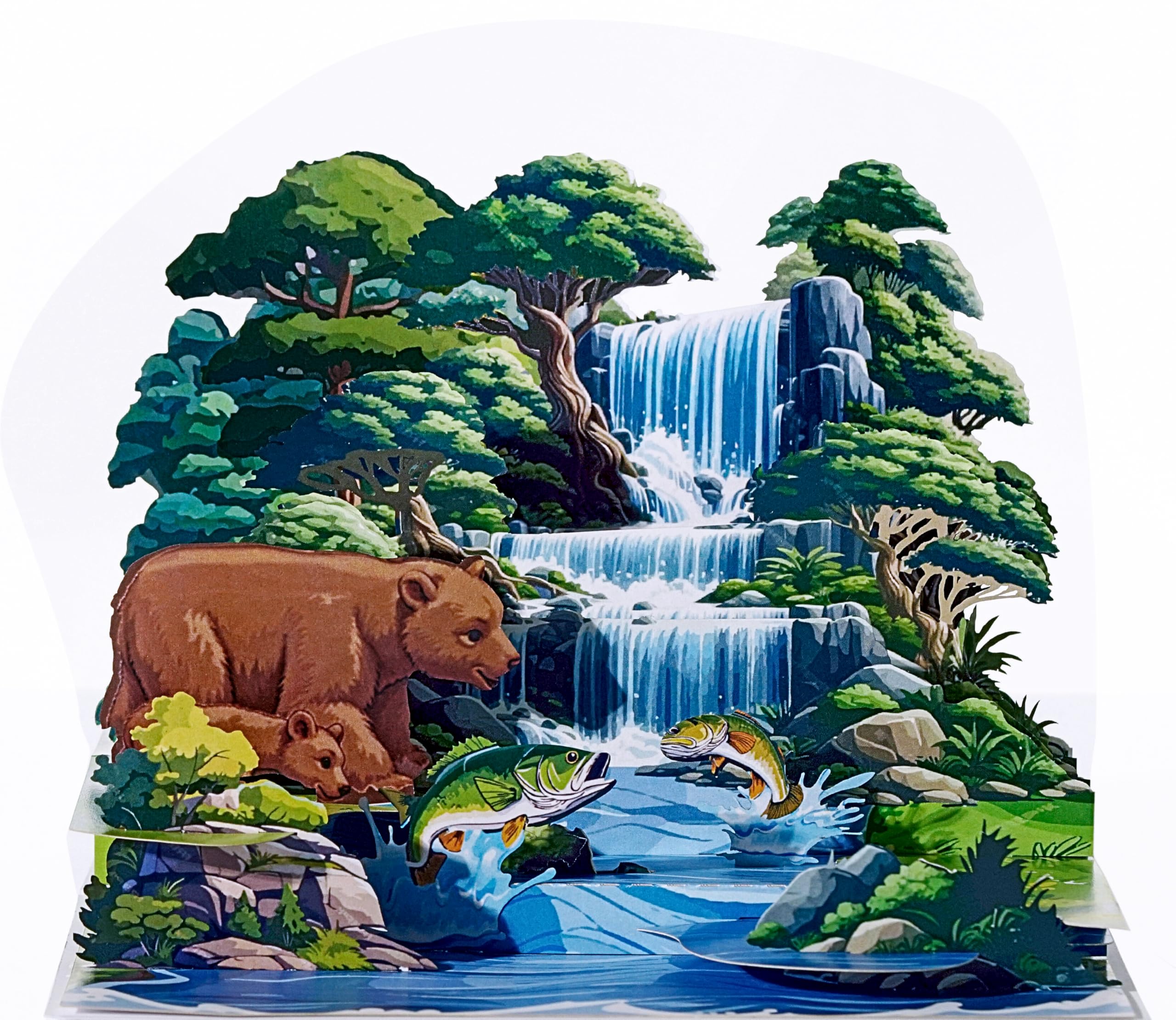 CUTPOPUP Birthday Card Pop Up, 3D Birthday Greeting, Father's Day Card for Grandpa, Dad, Godfather, Husband, Son (Papa Bear)