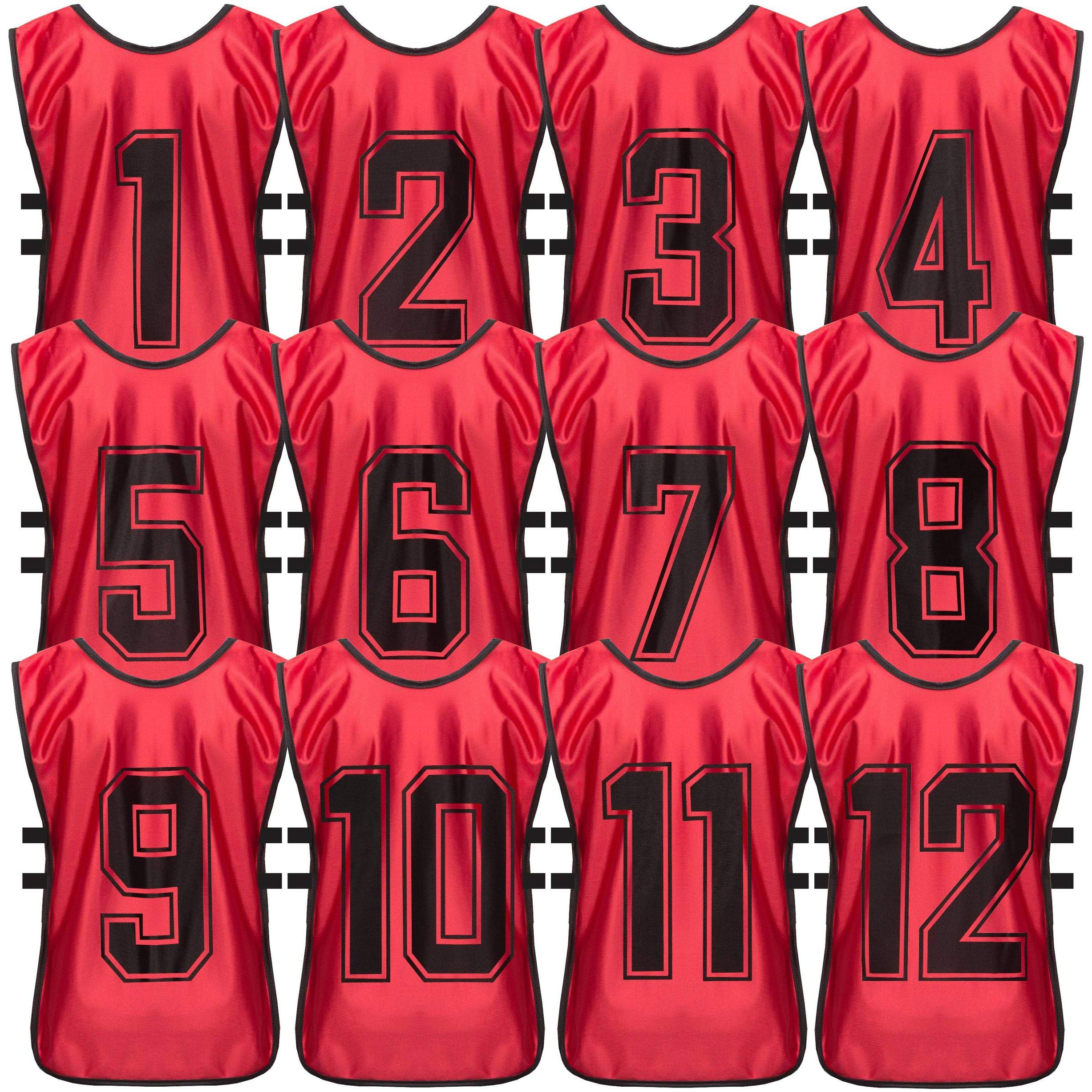 4Gambeta Scrimmage Training Vest - Soccer, Basketball, Football Bibs/Pinnies - Practice Jersey Pennies for Kids, Youth and Adults with Carry Bag