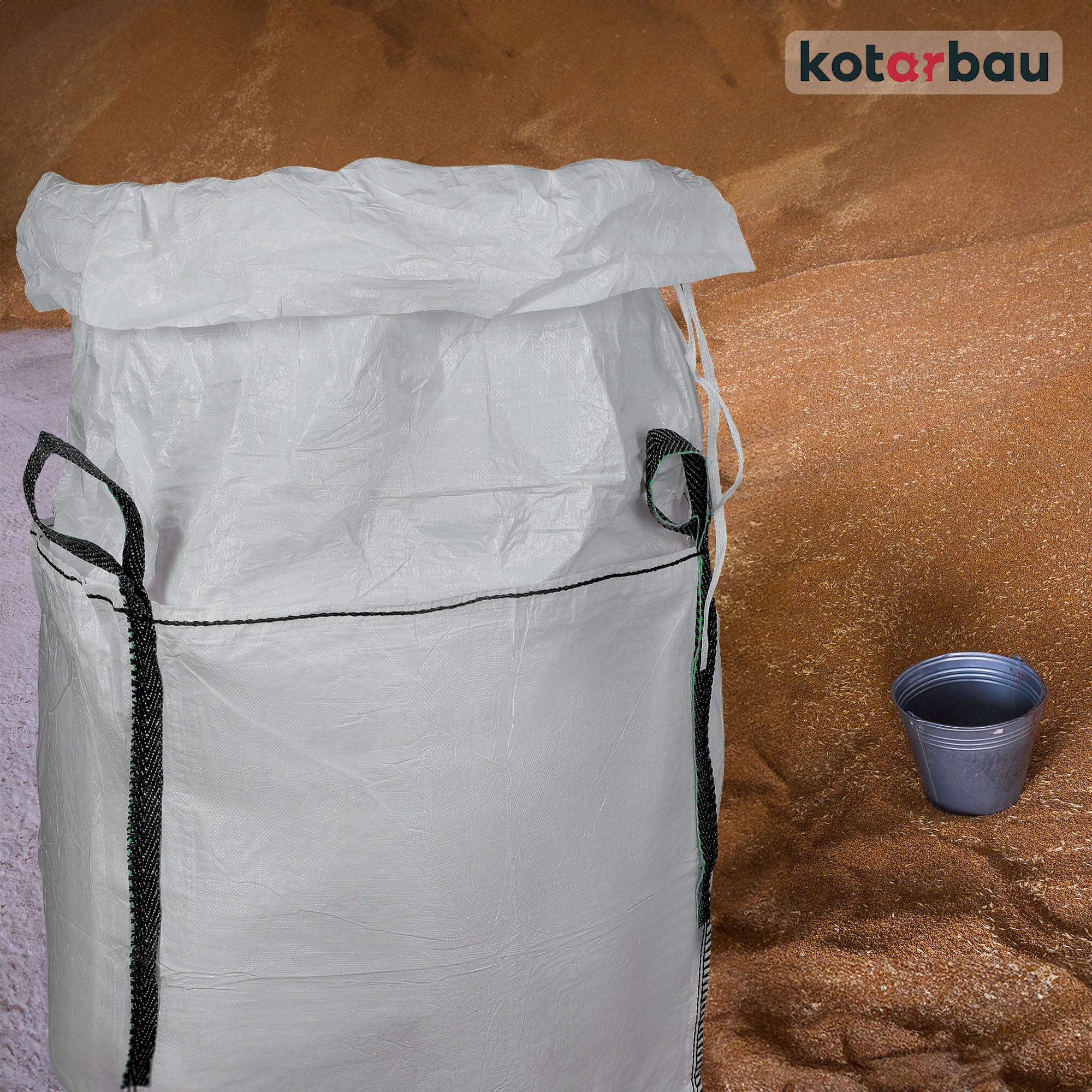 KOTARBAU® 4 St Big Bag Säcke 90x90x160cm Gartenabfallsack Stabil Schürze und Auslauftrichter 1000kg PP Schwerlastsack Gartenabfallsäcke Gartentasche Abfallsäcke Schuttsäcke Bauschuttsäcke Garten Zubeh