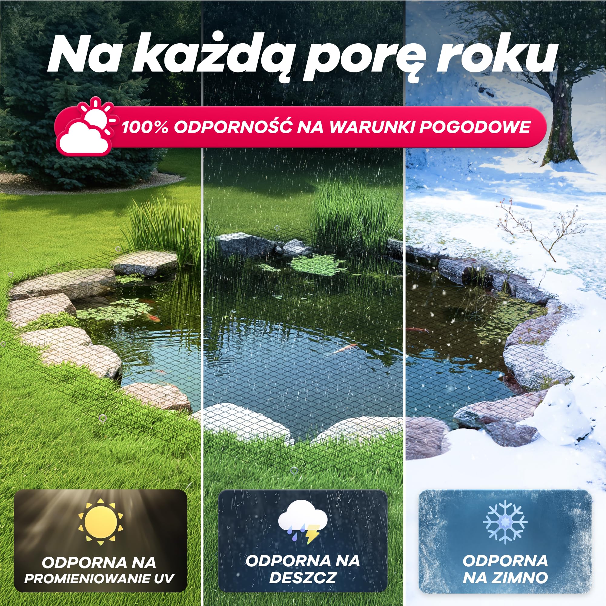 GEROBUG Siatka na staw o drobnych oczkach, 5 x 2 m, odporna na warunki atmosferyczne i promieniowanie UV, siatka chroniąca przed ptakami, siatka przeciw ptakom, siatka chroniąca przed liśćmi