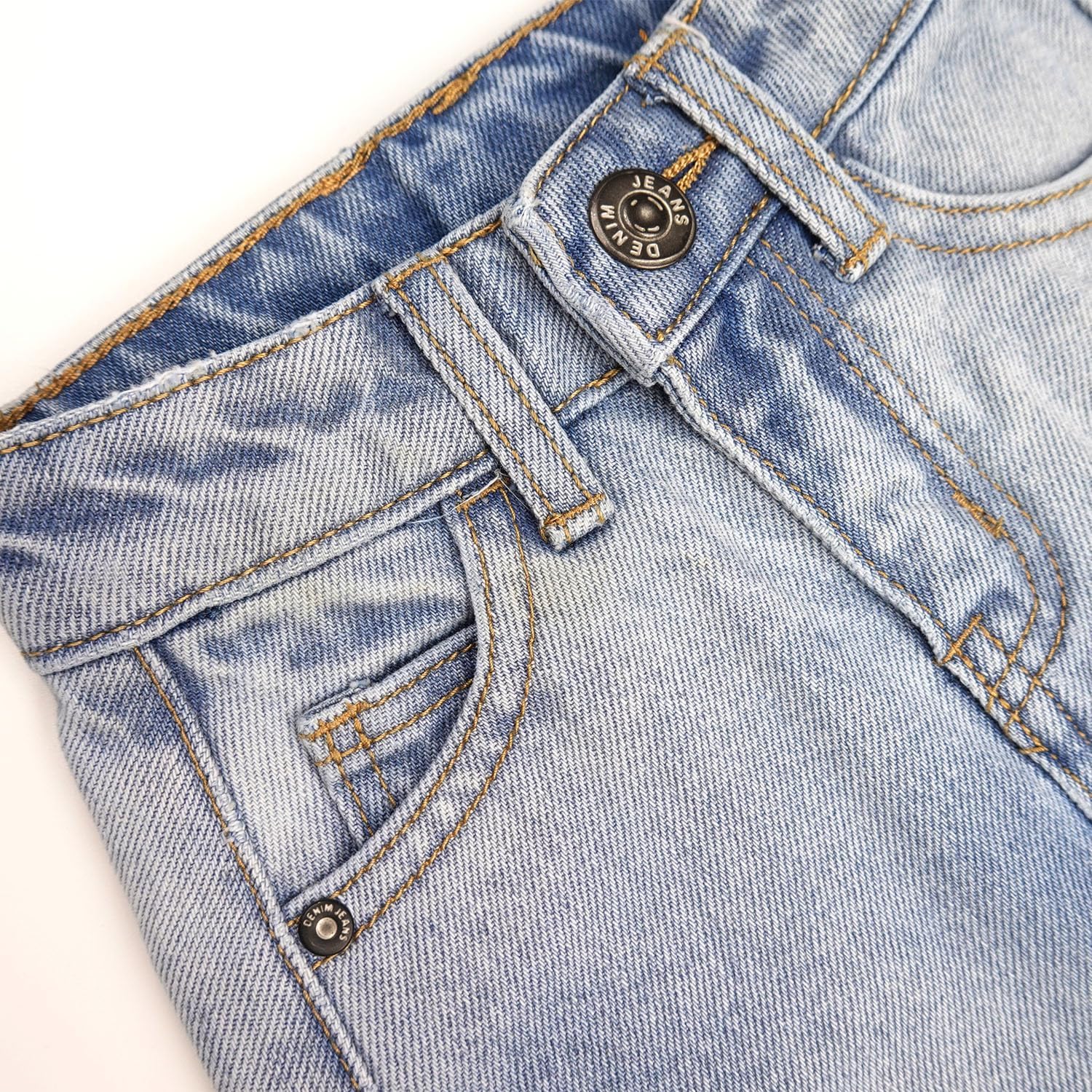 KIDSCOOL SPACE Baby & Little Girls Summer Denim Skirt,Raw Edge Fashion Jeans Short Dress - Image 3