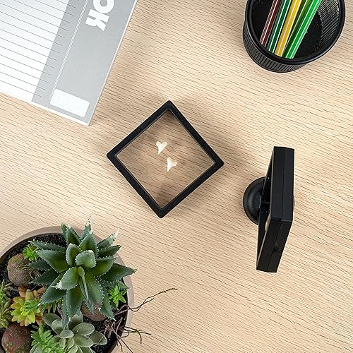 Miniatura 11 de Restaurantware Display Tek - Vitrinas flotantes de 3.5 x 3.5 pulgadas, 10 carcasas de exhibición de marco, soportes se venden por separado, vitrinas