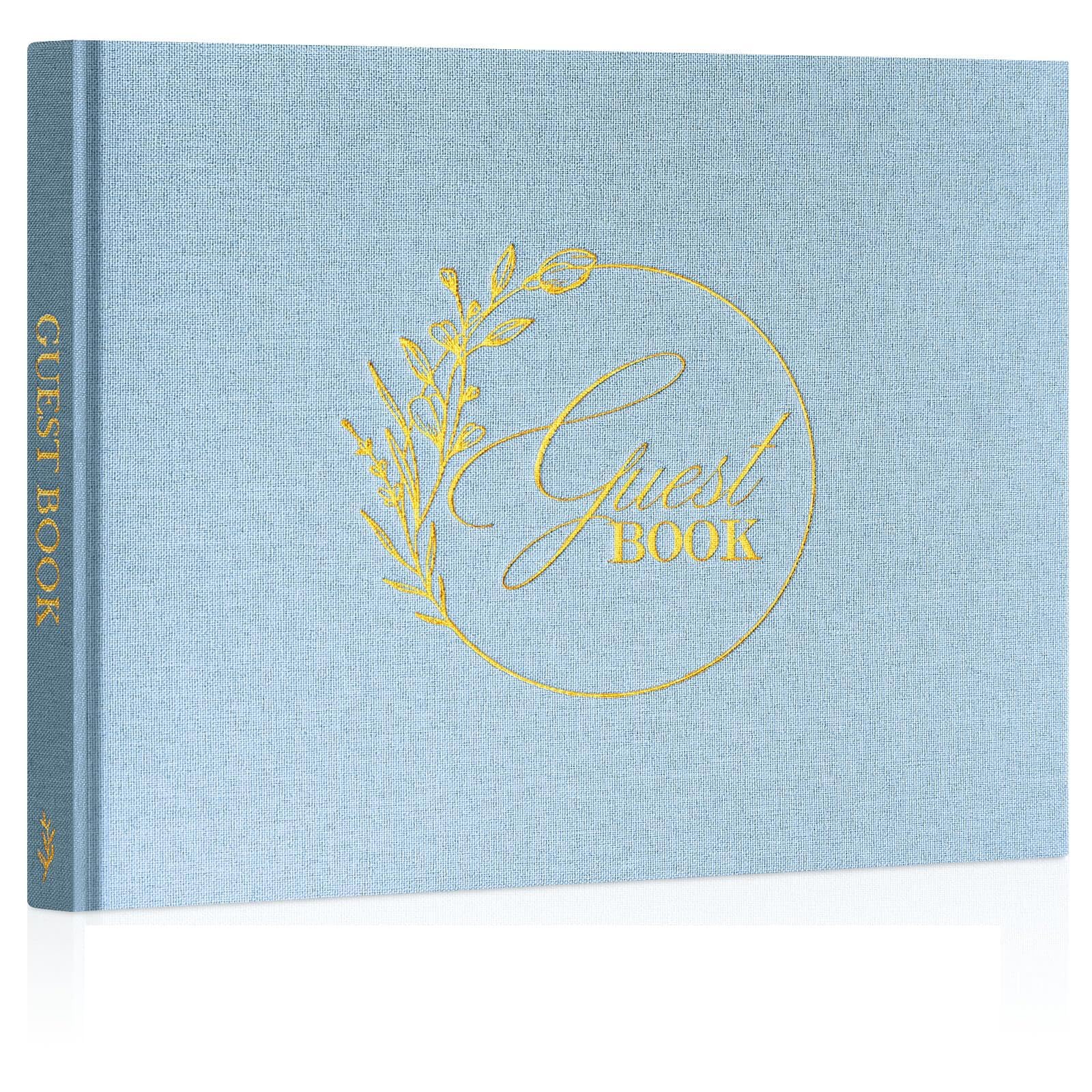 Livre D'or Mariage Ou Anniversaire - 108 Pages Vierges, Couverture Lin Crème, Format 23x18 Cm