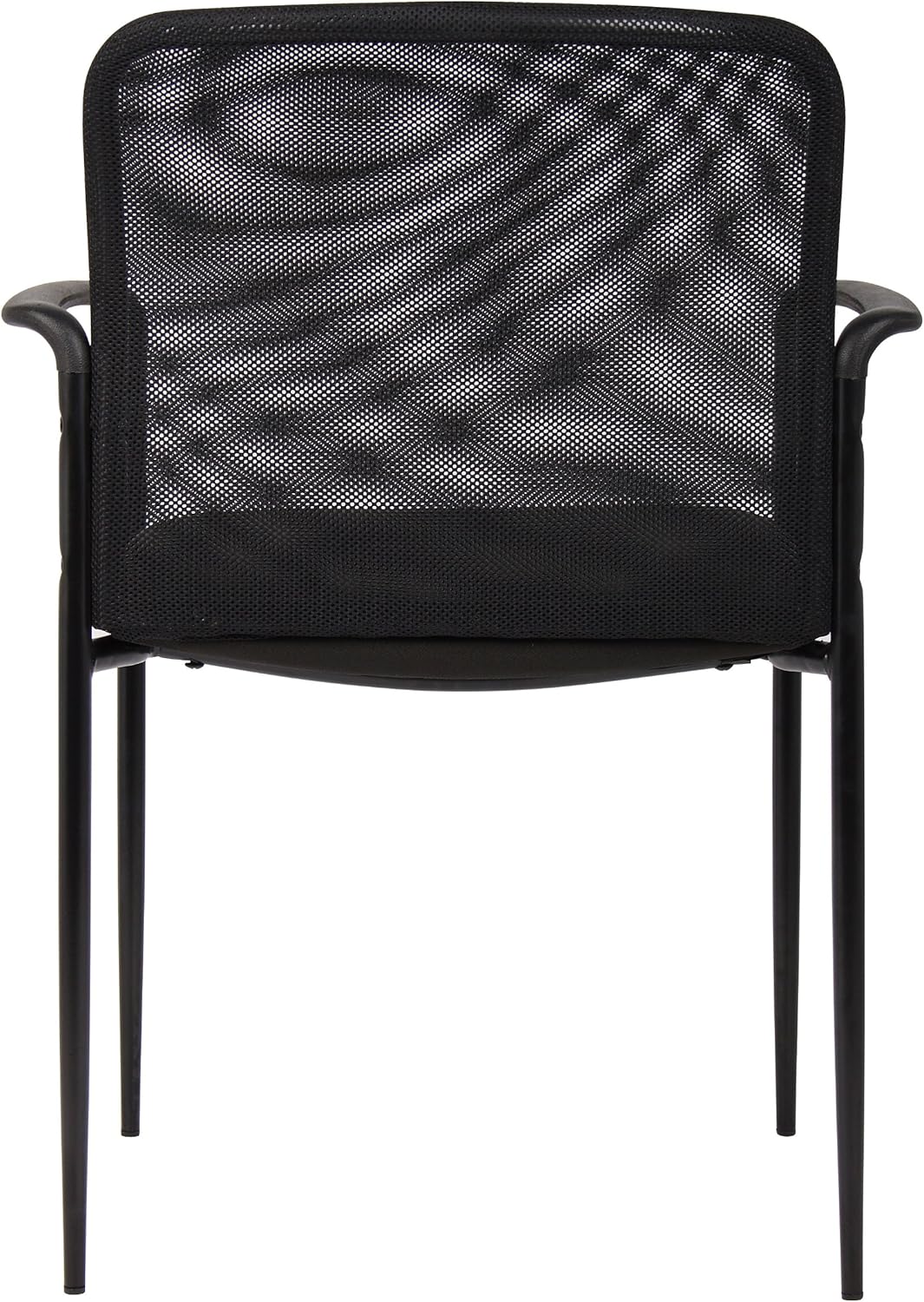 Boss Office Products Stackable Mesh Guest Chair in Black : Office Products