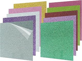 10Pack 8x8Inch Glitter Acrylic Sheets 1/8 Thick 3mm, Suitable for Laser Cutting, Engraving, Invitation Templates, Signs, Holiday Decorations, Pet Tags, DIY Project, Jewelry, Stanley Brand Names