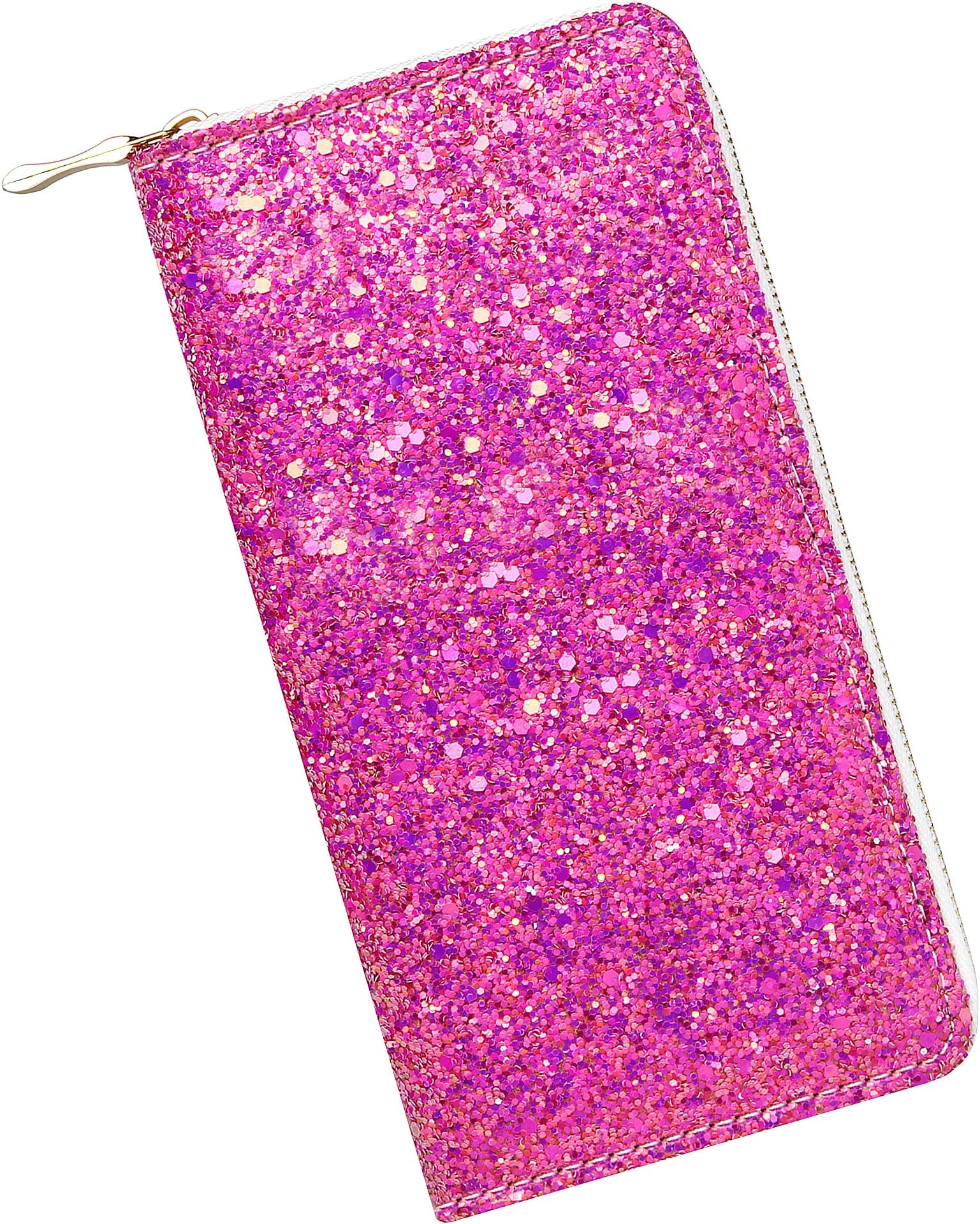 Kukoo Glitter Wallet for Women Shiny Long Phone Clutch Purse Ladies Card Holder