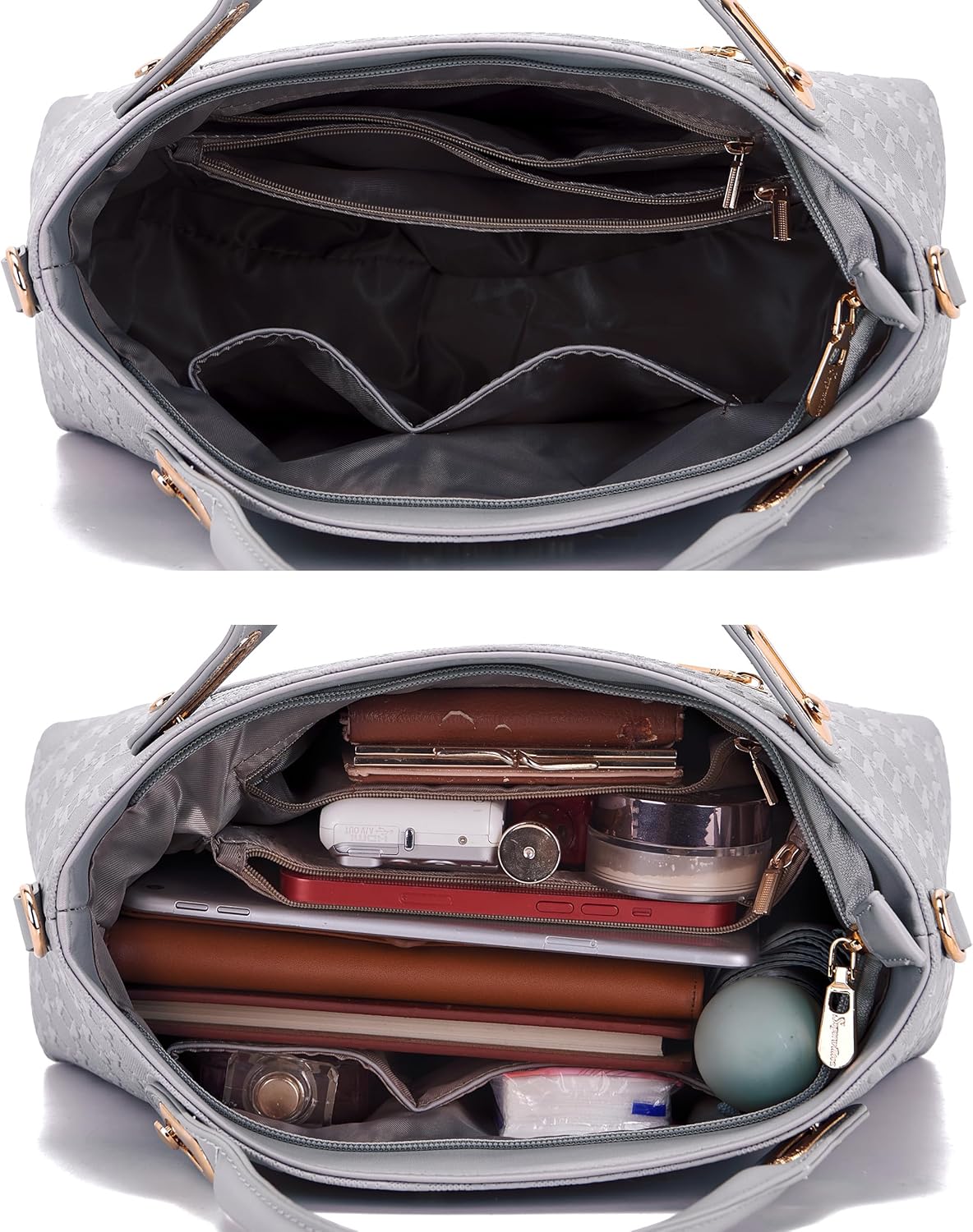 Purse for Women Fashion Medium Shoulder Bag Crossbody Bag Top Handle Tote Handbag Set 4PCS - Image 5