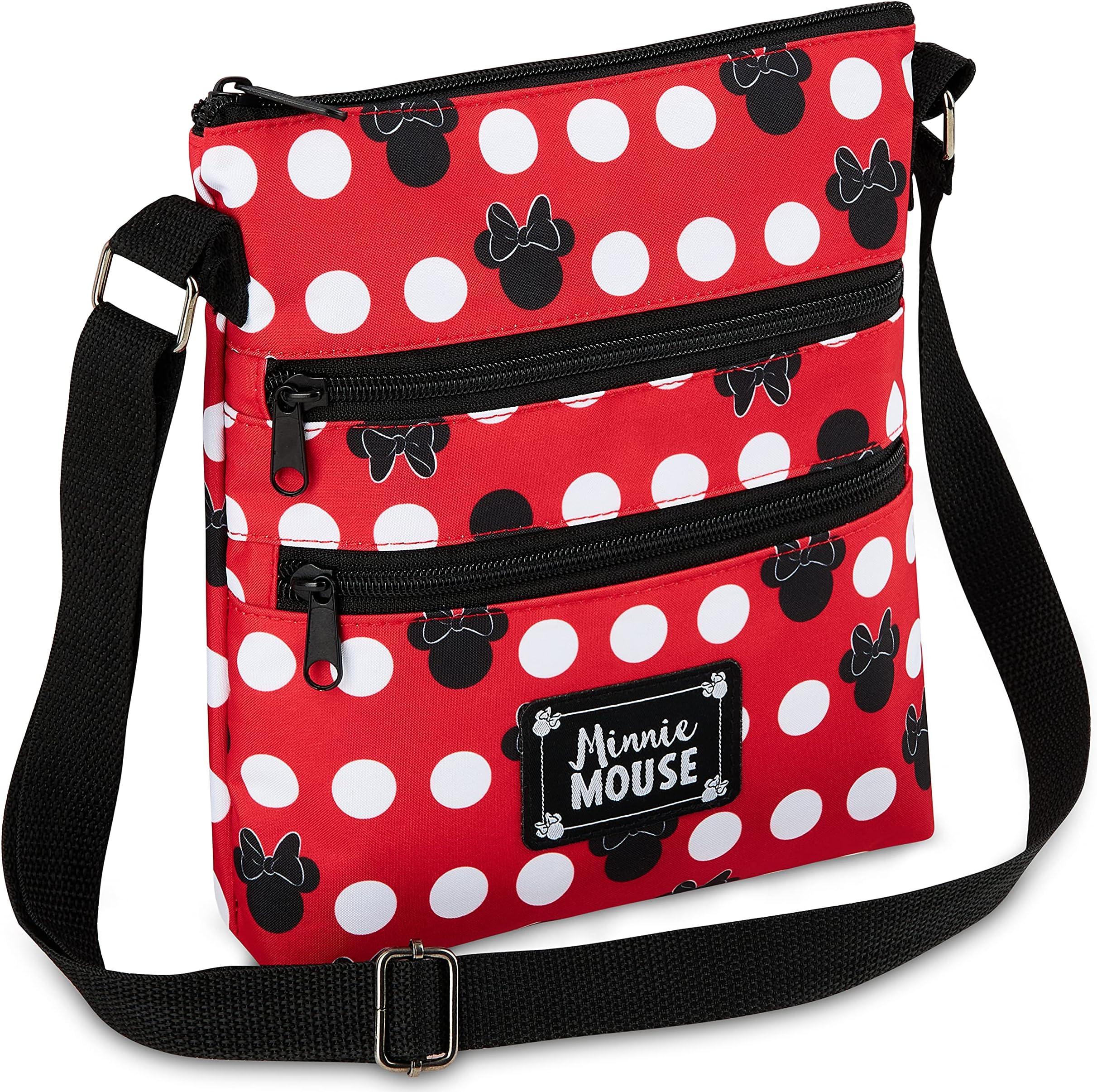 Cross Body Bag for Women, Rose Gold Shoulder Bag Minnie and Mickey Mouse, Gifts for Women