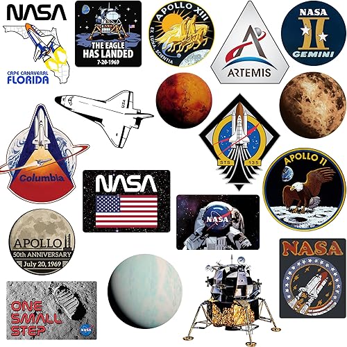 Miniatura 4 de NASA Missions - Paquete variado de calcomanías de vinilo grandes de lujo, para laptop, botella de agua, álbumes de recortes, tableta, monopatín,