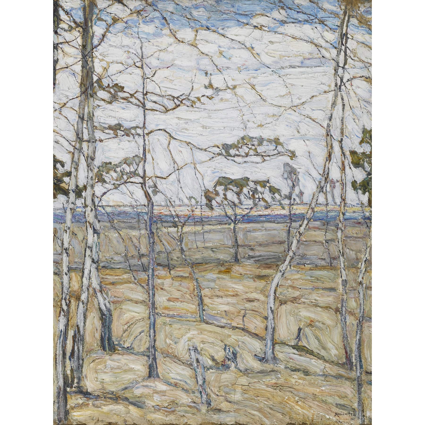 Abraham Manievich Birch Trees Large Art Print Poster Wall Decor Premium Mural