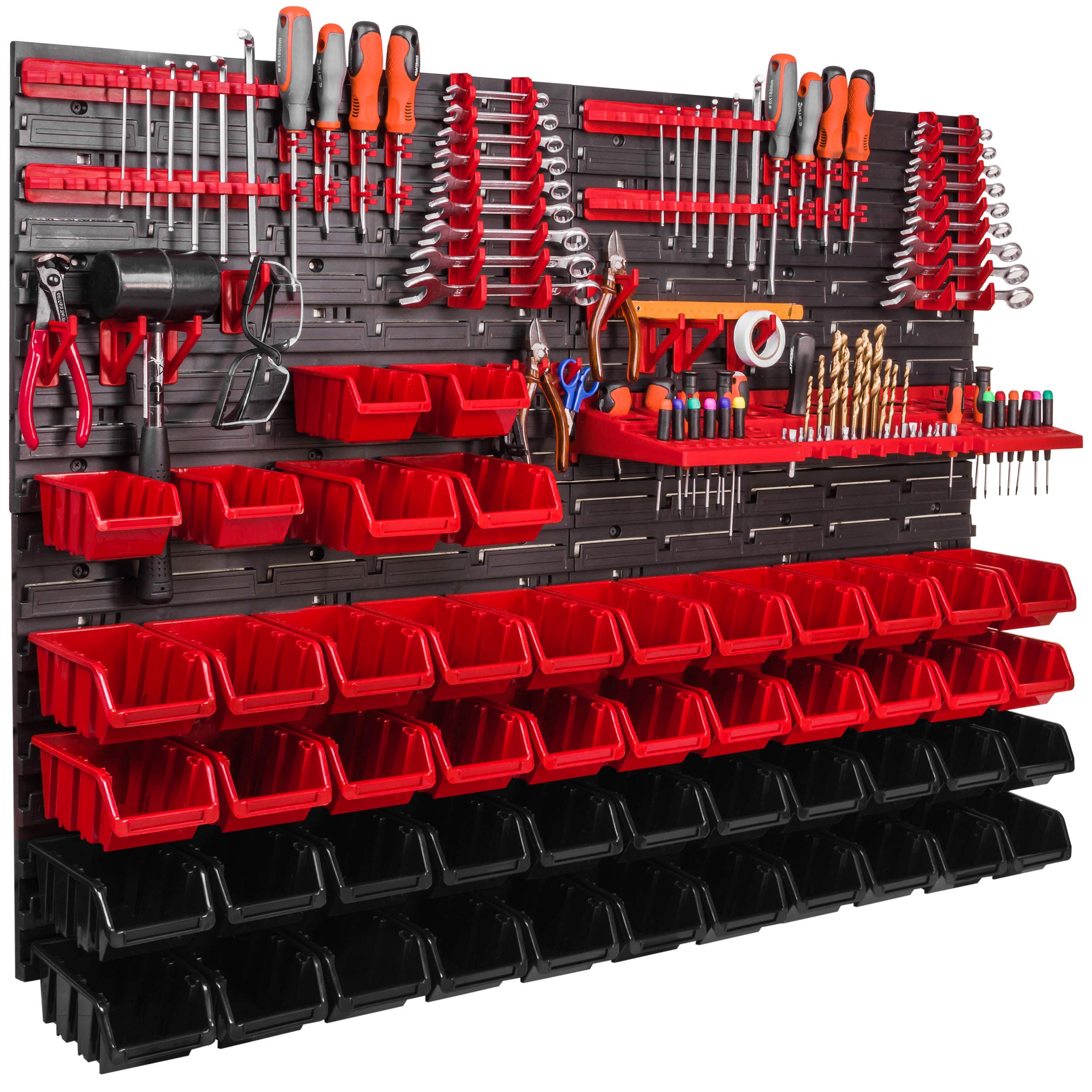 botle Regał warsztatowy 1152 x 780 mm, pudełka do układania w stos, system przechowywania, uchwyty na narzędzia, pojemniki do przechowywania, bardzo mocna płyta ścienna, regał magazynowy z możliwością