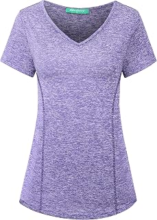 Kimmery V Neck T Shirts for Women Short Sleeve Workout Yoga Tops for Women