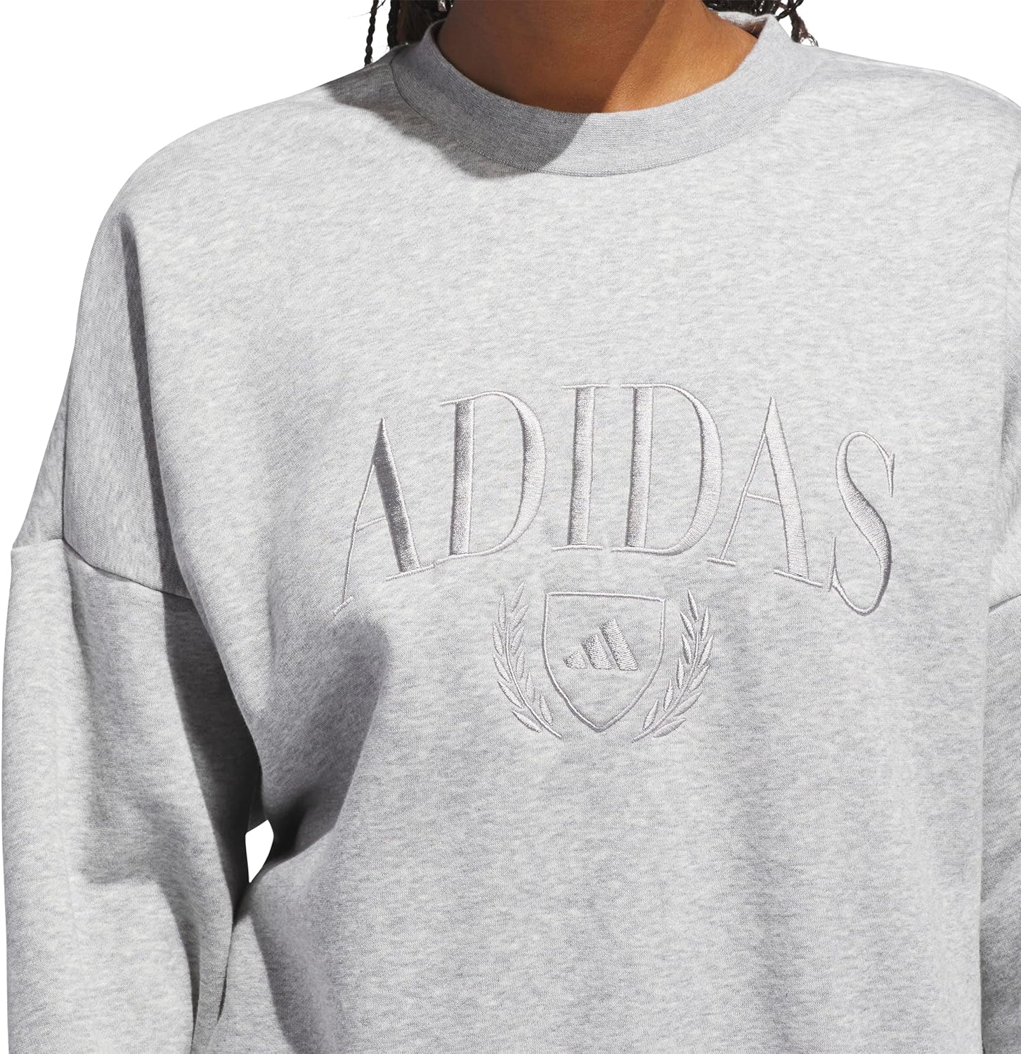 adidas womens Cozy Holiday Graphic Sweatshirt - Image 3