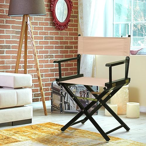 Miniatura 4 de Casual Home - Silla de director de 18.0in, marco negro con lona marrón