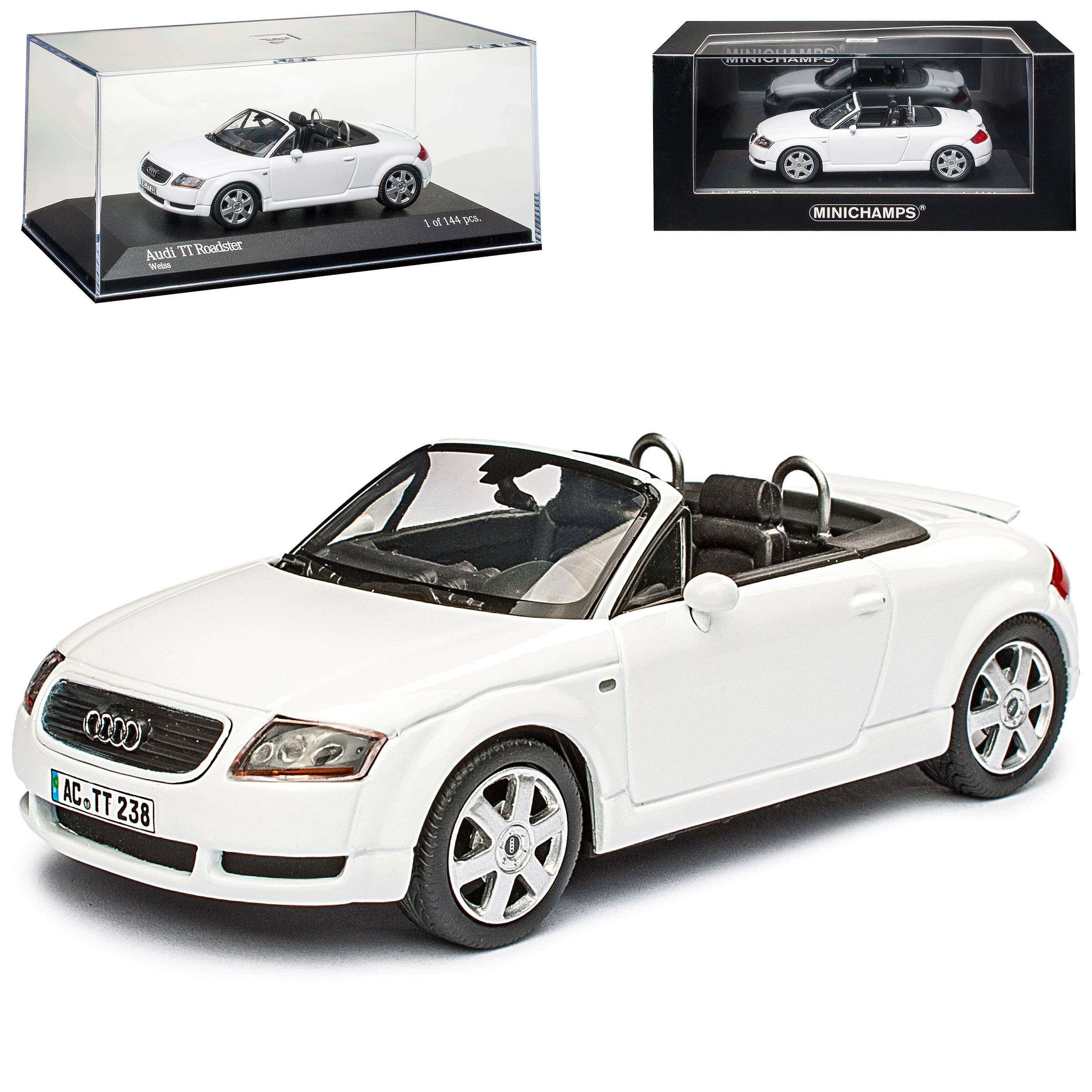 Generisch A*u*d*i TT 8N Roadster Cabrio Weiss 1998-2006 1/43 Modell Auto