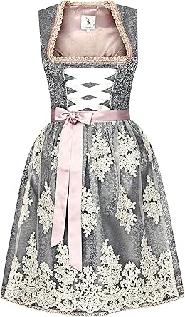 Alpenmärchen Midi Dirndl uit exclusieve collectie incl. kanten schort Alpenmärchen Midi Dirndl uit exclusieve collectie incl. kanten schort