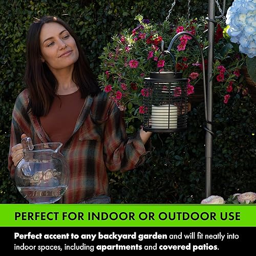 Miniatura 4 de Yard Butler YT-- Jardín colgante de árbol de 5 yardas tres ganchos de pastor para colgar plantas en exteriores o interiores dos soportes circulares