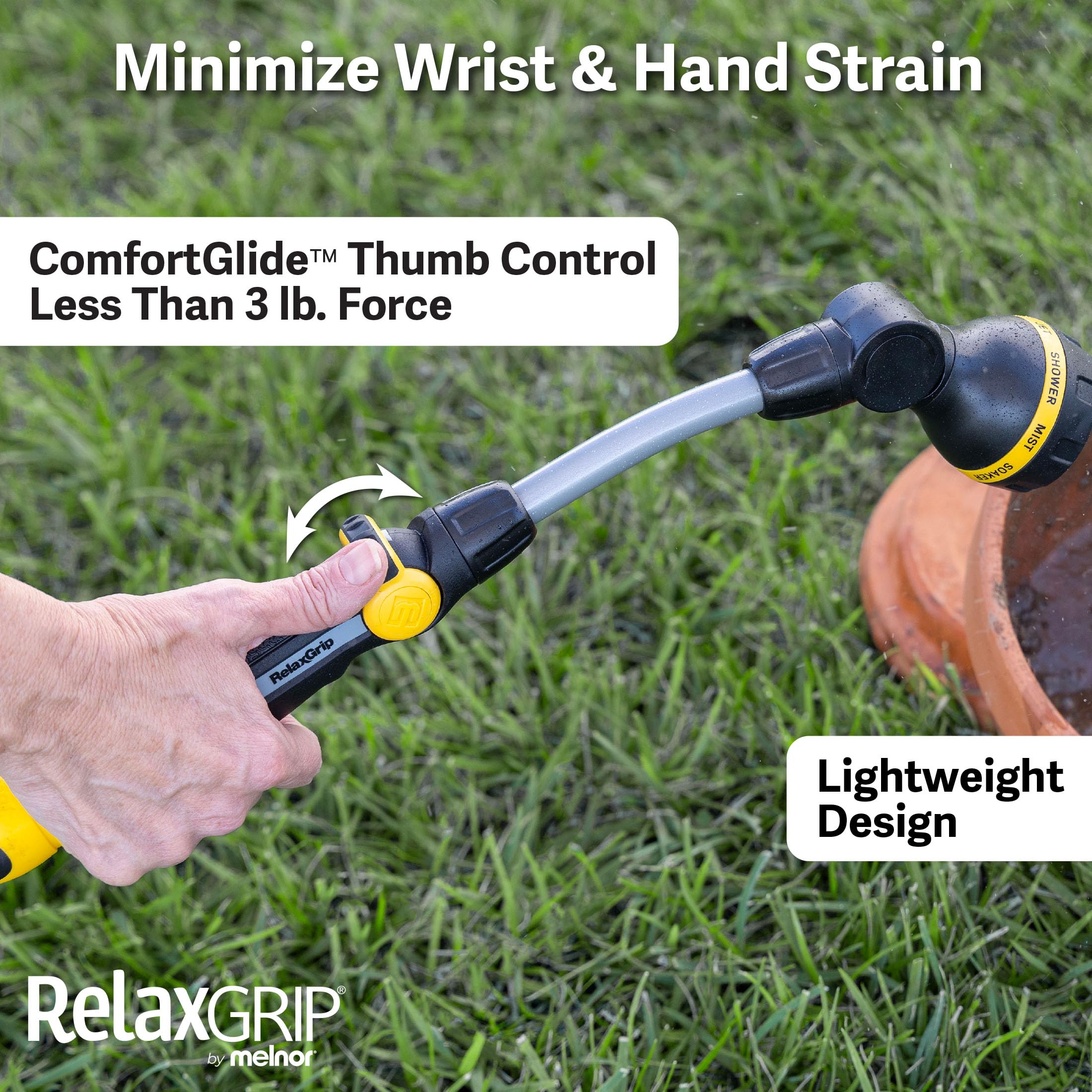 Amazon.com : Melnor 65173AMZ RelaxGrip 8 Pattern 16