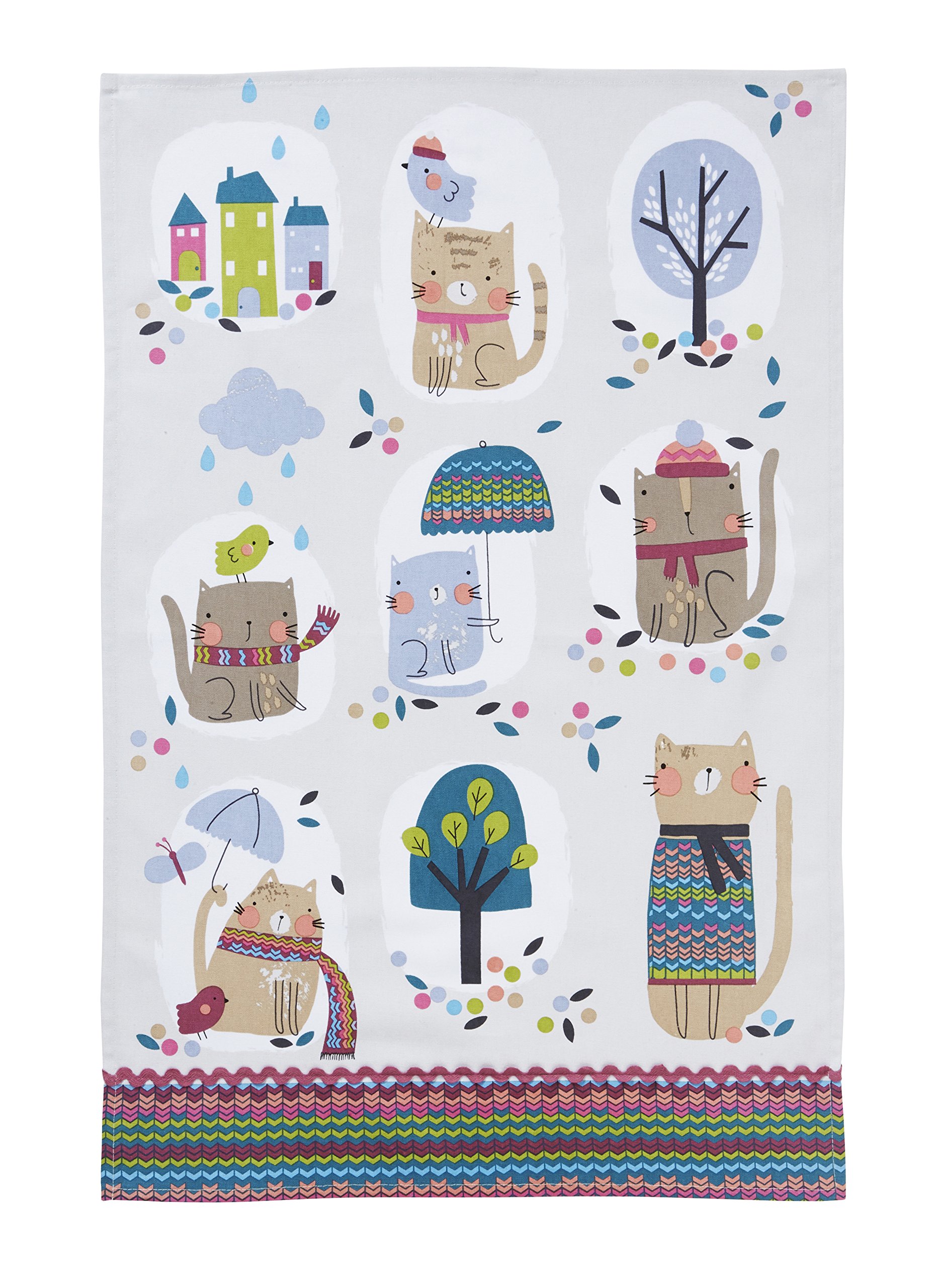 Ulster Weavers Multicolor Cozy Cats Cotton Tea Towel