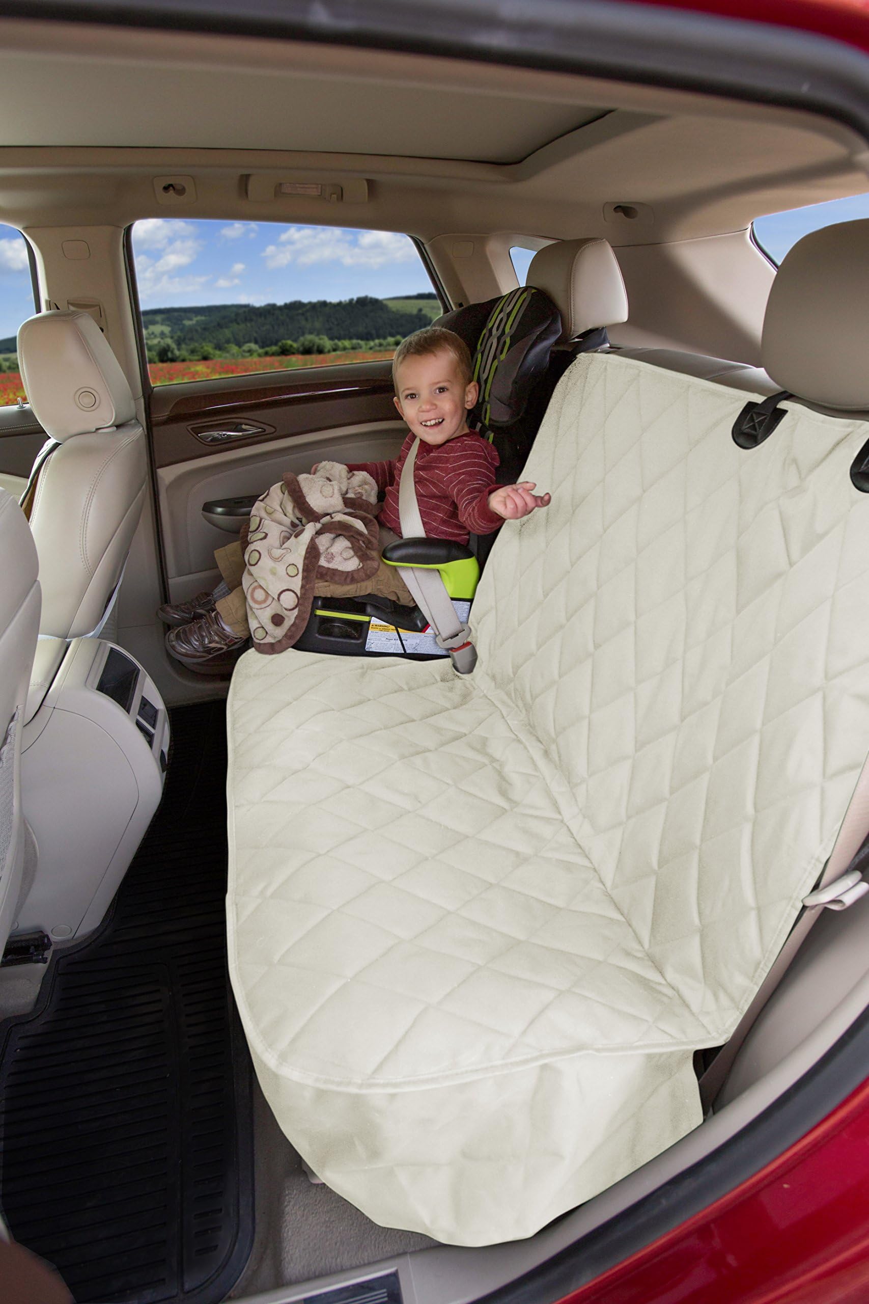 Rear Car Seat Cover (Tan, Regular)