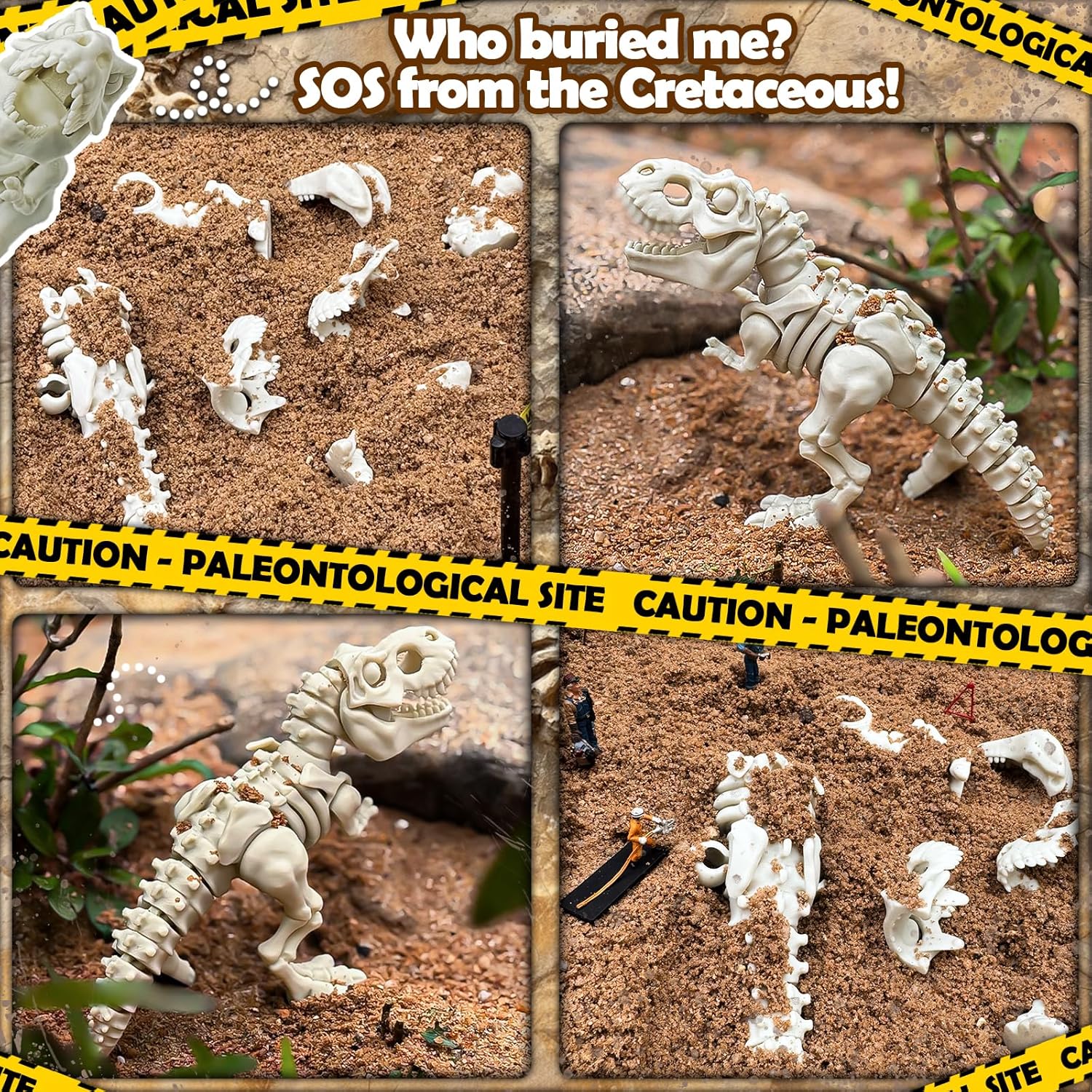 3D Printed Dinosaur, Dinosaur Skeleton Toy,3D Printed Articulated t Rex，Dinosaurs Fossils，3D Printed Fossils，3D Printed Dragon Fidget Home Office Decor
