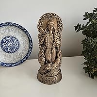 Vista 2 de Estatua de Freya Dios nórdico Freyja Estatua de diosa para altar resina de dioses nórdicos tallado Panteón de Navia para colección del hogar