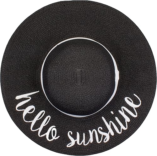 Miniatura 4 de Funky Junque Sombrero de sol para mujer con refranes bordados