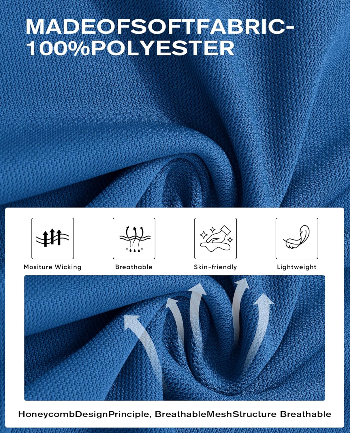 Alimens & Gentle Mens Polo Shirt Short Sleeve Tactical Dry Fit Golf Shirts Stretch Work Collared Tops Outdoor Sport Tennis - Image 5