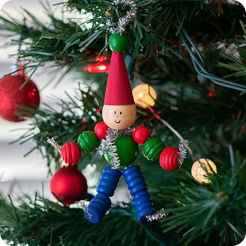 Miniatura 4 de READY 2 LEARN Manualidades de Navidad  Crea tus propios elfos de cuentas  Adornos de bricolaje para niños  Decoración de árbol de Navidad  Todos los