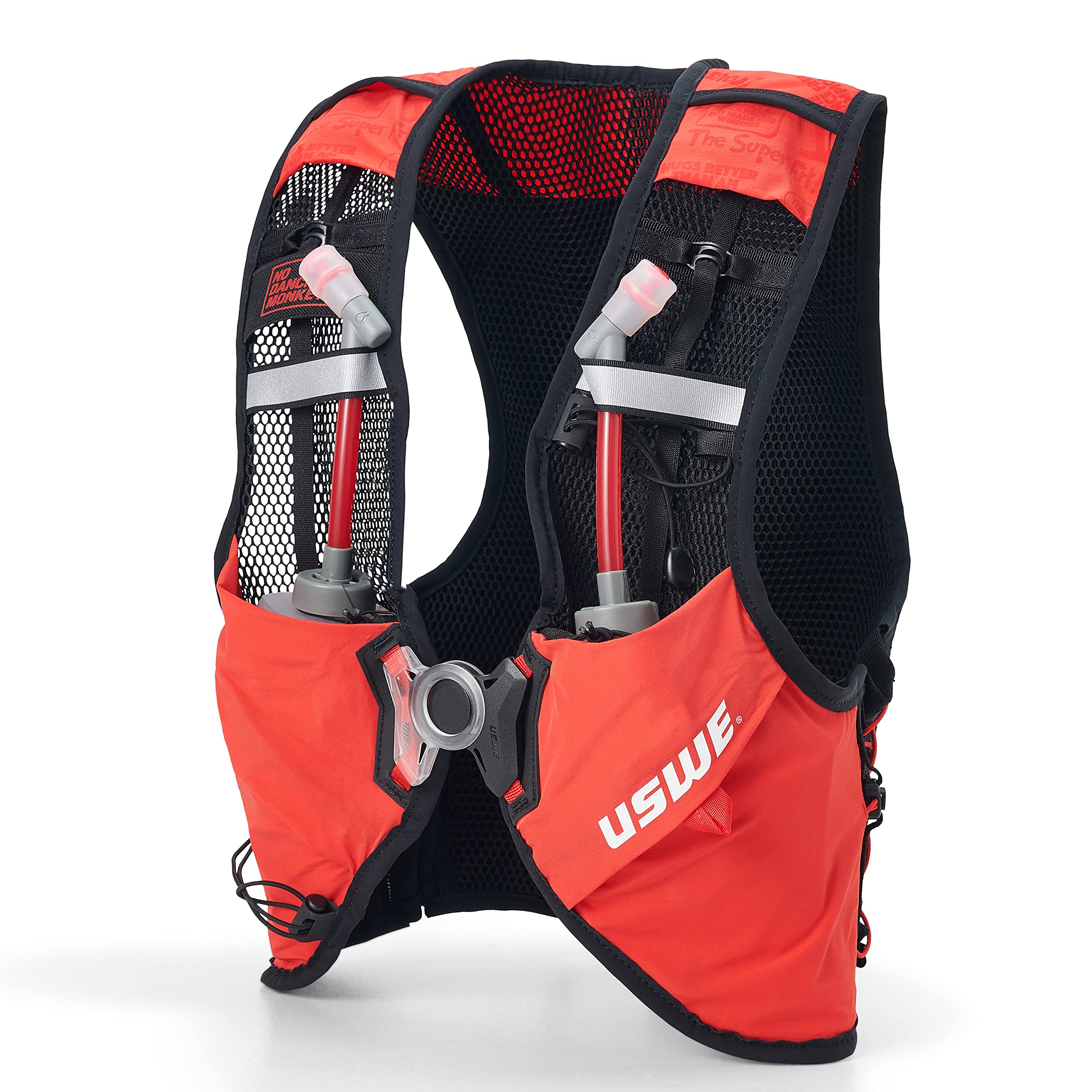 USWE Pace - Gilet da corsa con 2 flaconi da 500 ml, zaino per uomo e donna