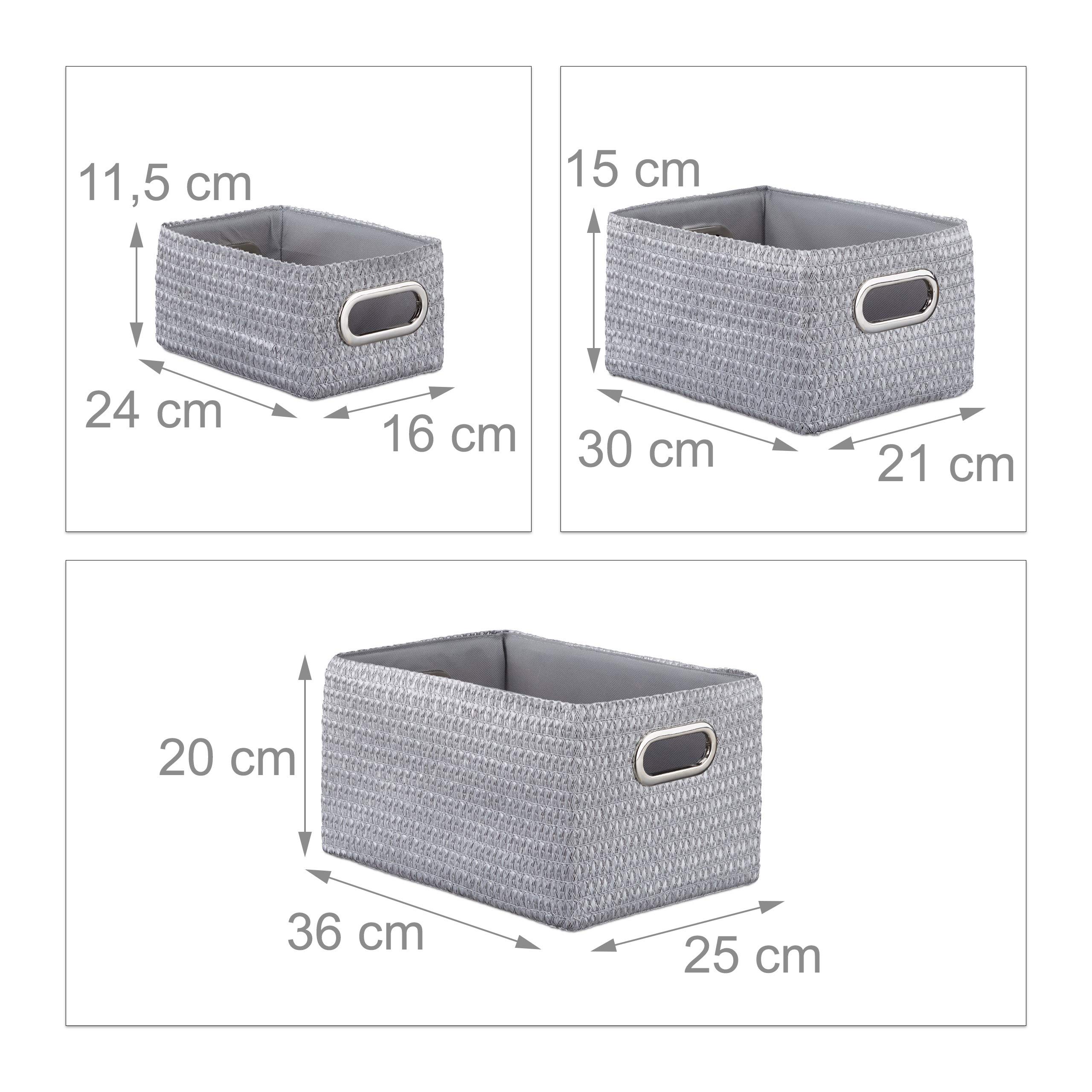 Boîte De Rangement Lot De 4 Paniers Plastique Salle De Bain Tressé