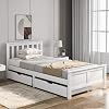 Harper & Bright Designs Wooden Solid Pine Storage Bed With Drawers Bed Frame 3ft Single,90 x 190 cm