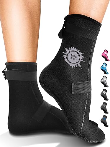 BPS Nueva Zelanda - Calcetines de neopreno antideslizantes de 0.118 in para playa, actividades acuáticas, buceo, surf, traje de neopreno
