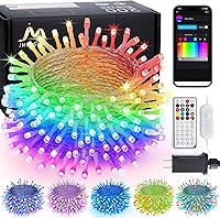 Vista 22 de JMEXSUSS 200 luces LED de Halloween para el aire libre, 66 pies, luces moradas y naranjas para decoraciones de Halloween, para interiores