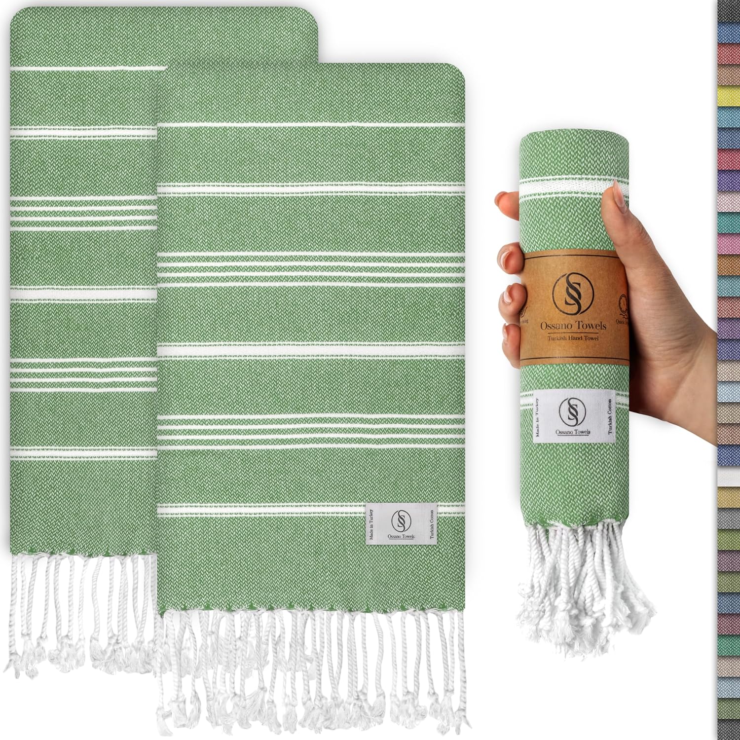 Amazon.com: Ossano Turkish Hand Towel - Decorative and Absorbent Towels ...