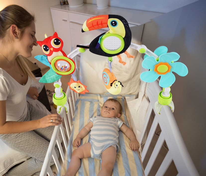 Amazon.com: Lynncare Adjustable Arch Bassinet Toys for Infant