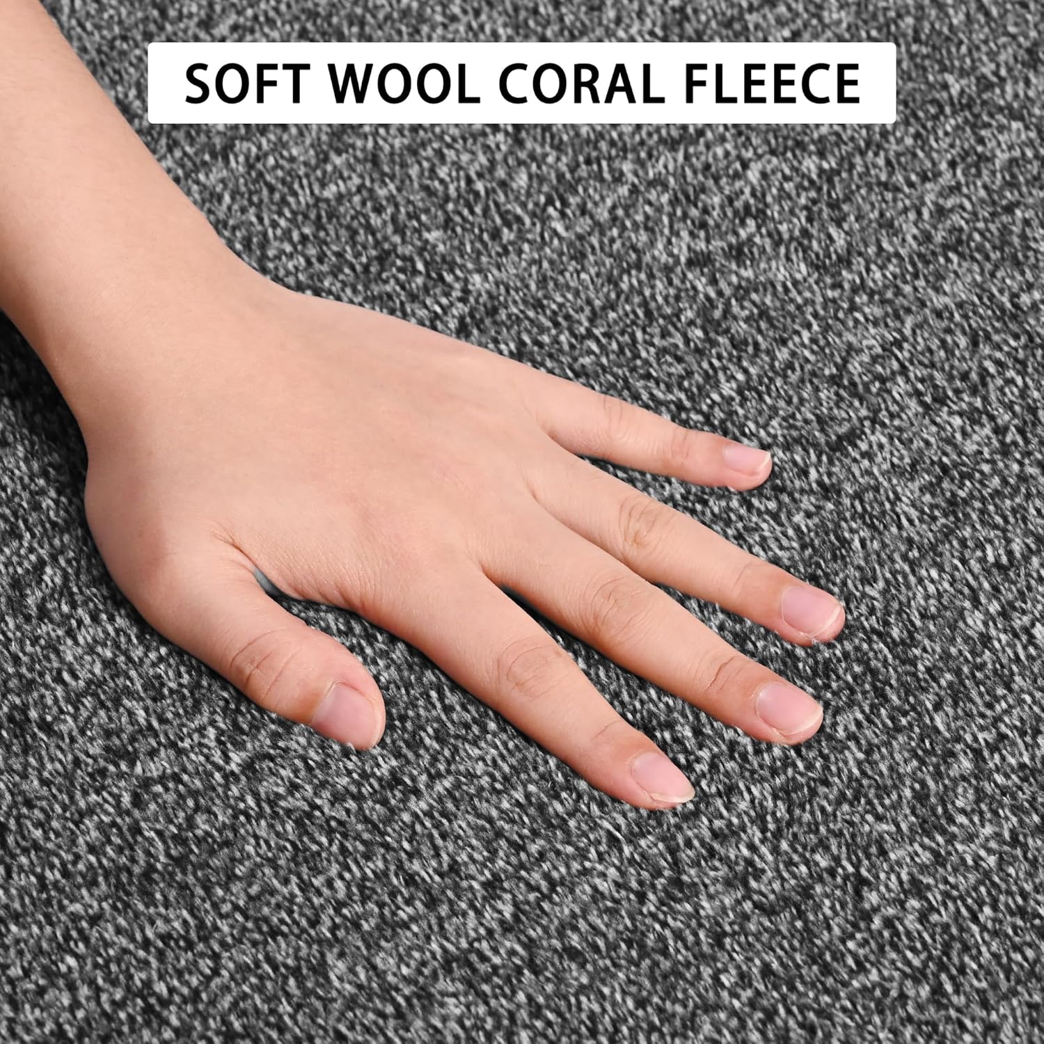 Tepook Soft Area Rug for Living Room Bedroom, 5x7 Dark Grey Rug Memory Foam Carpets, Washable Modern Indoor Non-Slip Minimalist Shag Rugs for Boys Girls Room Dorm Home Decor - Image 9